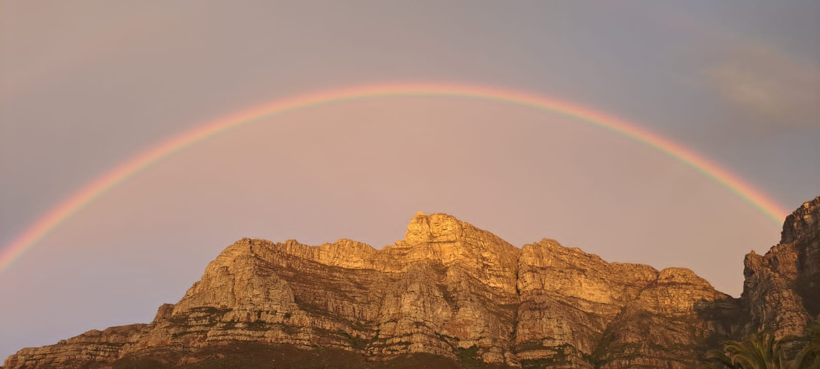 Table Mountain rising above Cape Town